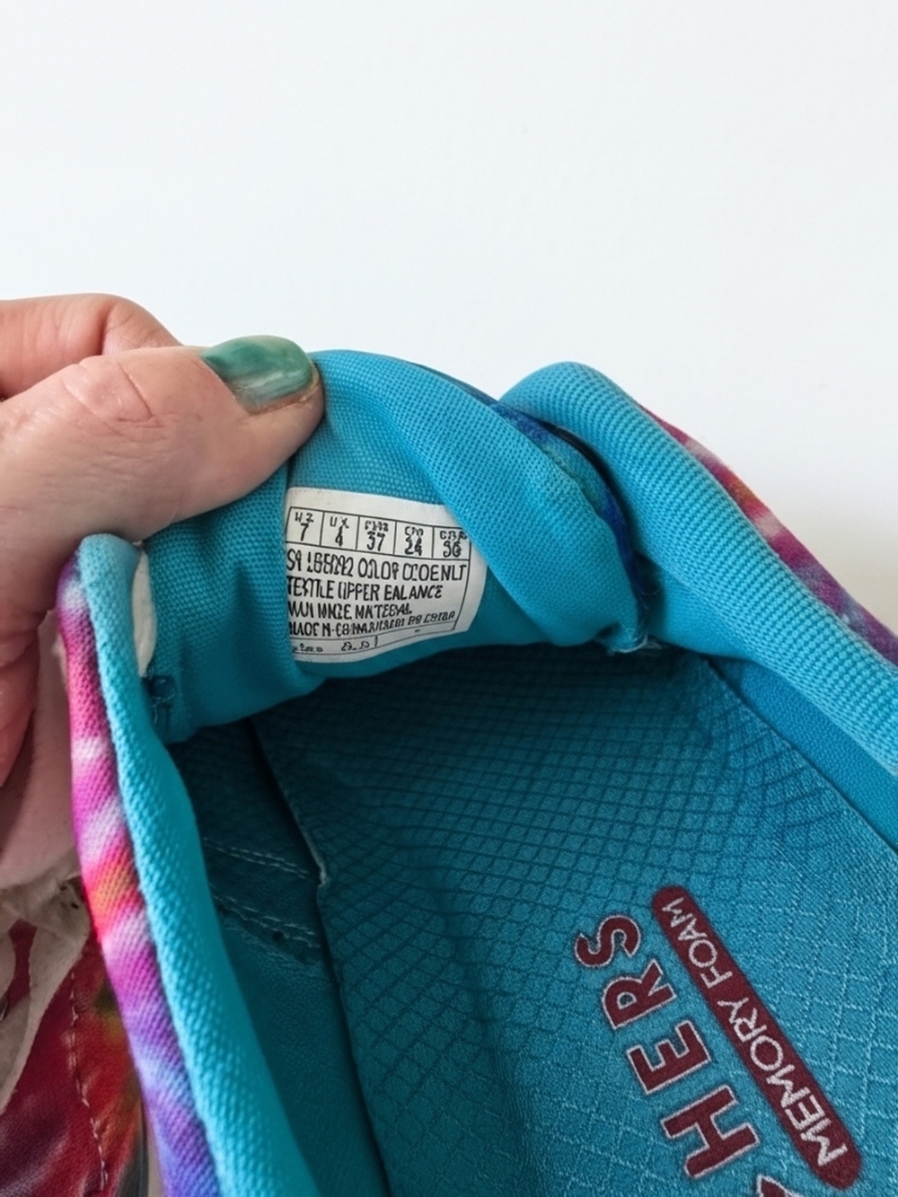 Skechers Tie-Dye Canvas Sneakers Multicolor Low-Top - Picture 7 of 8